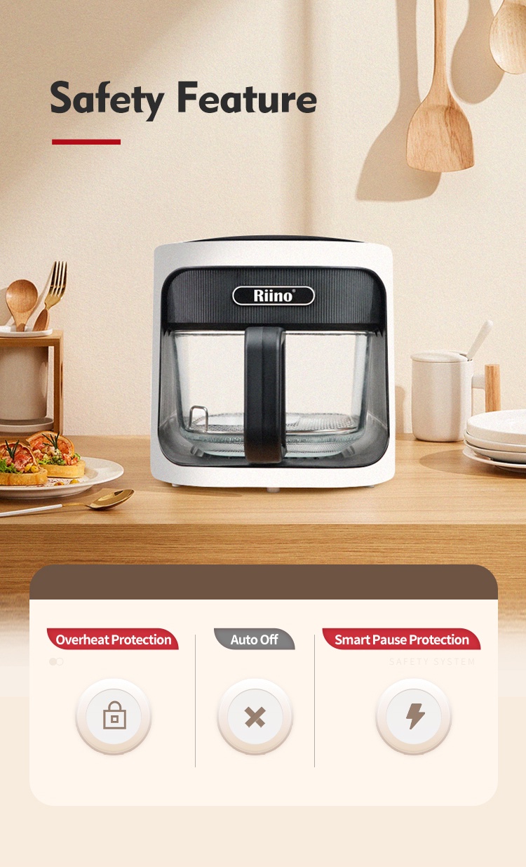 Riino Tough Glass AI Air Fryer Oven HD (5.0L) GMAF01 Shopee Malaysia