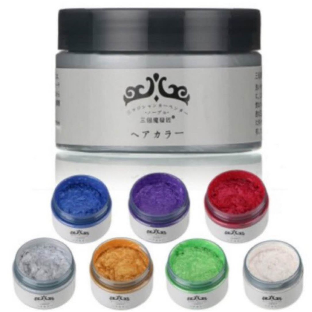 Temporary Colour Hair Wax Japan Silver Ash Colour Shopee Malaysia