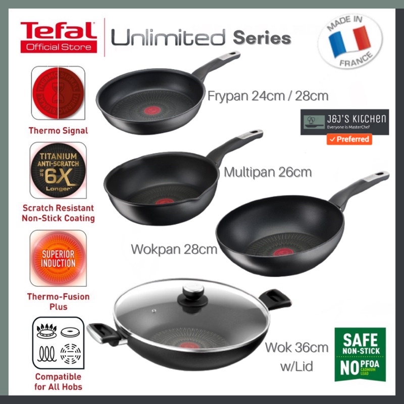 Tefal Performa WOK Fry Pan Nonstick Dishwasher Safe PFOA Free France made 26cm