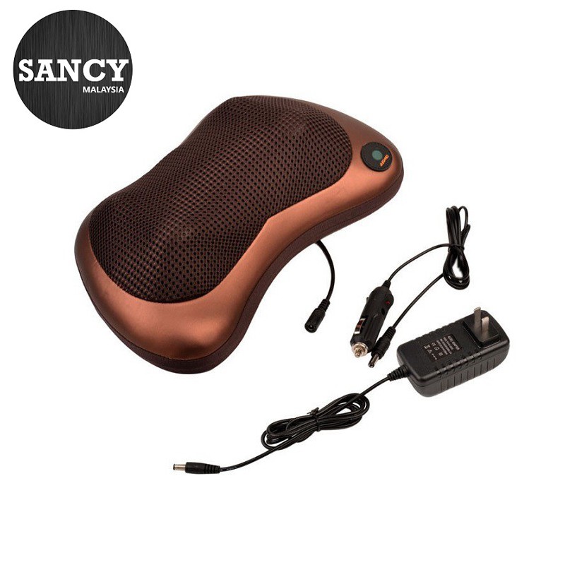 Sancy Vibrating Kneading Neck Back Massage Pillow Shopee Malaysia
