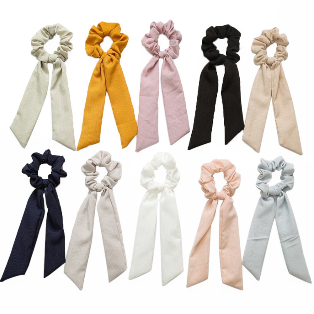 Binjia Wrinkled Ribbon Hair Ring Diy Bow Streamers Scrunchies