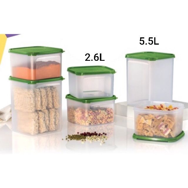 Tupperware MM Square II (1) 2.6L or MM Square IV (1) 5.5L