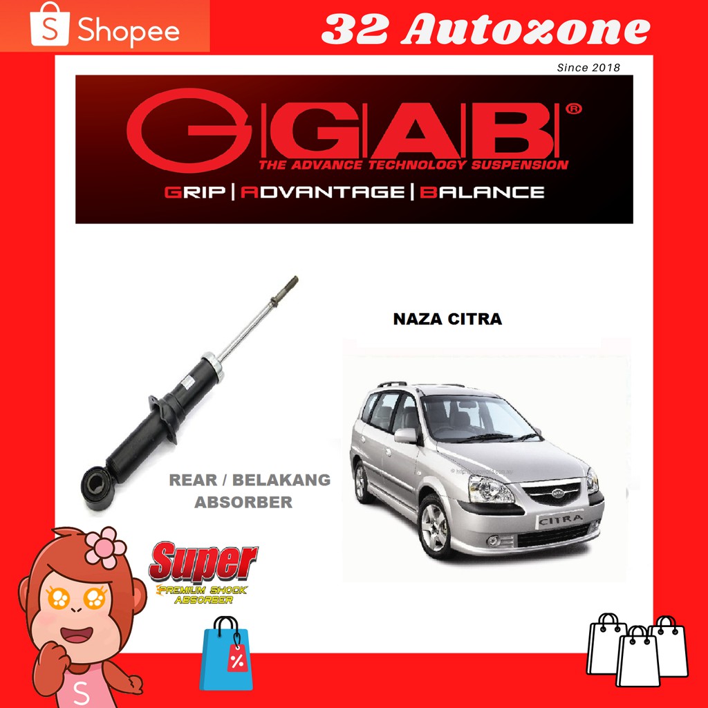 Original GAB Rear Belakang Absorber Premium Shock Absorber (2 pcs) for
