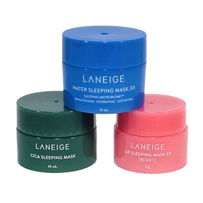 Laneige Water Sleeping Mask_EX 15ml / Cica Sleeping Mask 10ml / Lip