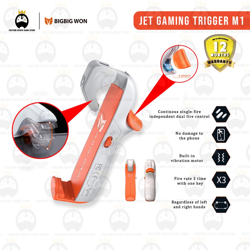 BIGBIG WON Mobile Gaming Triggers For PUBG/Fortnite/COD - MECHAGER PLUS Phone Game Controller For IPhone & Android