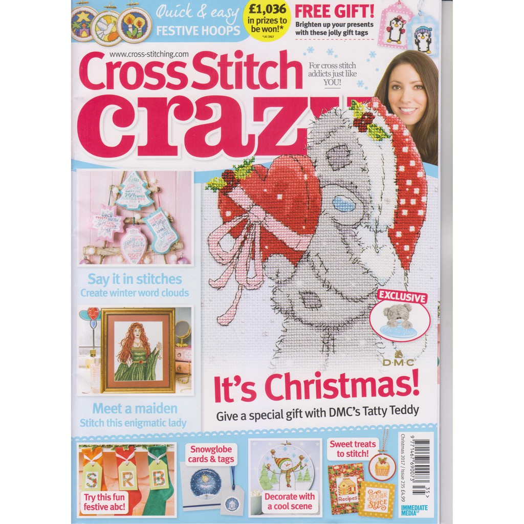 Cross Stitch Crazy Magazine Issue 235 Christmas 2017 (With Free Gift) Shopee Malaysia