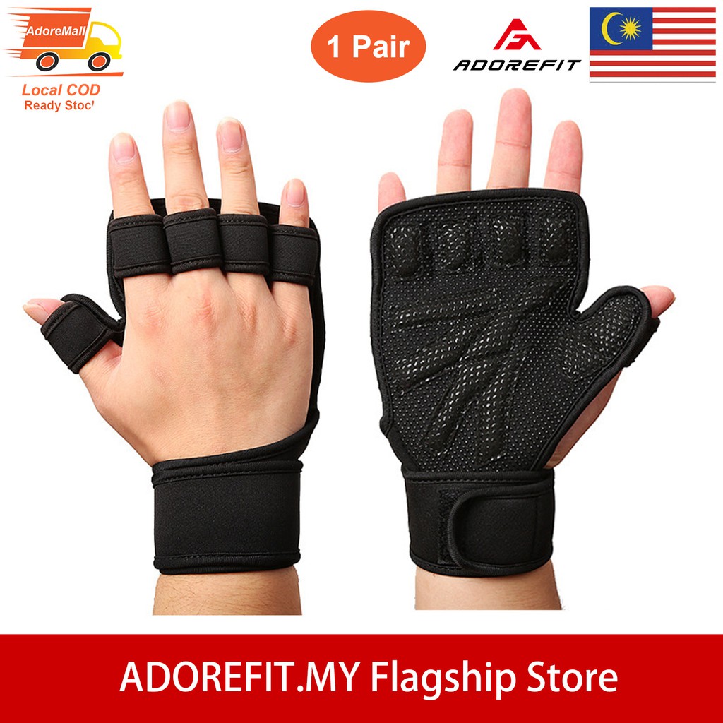 Weight lifting Gym Half Finger Gloves Training Fitness Wrist Wrap Exercise Sport 