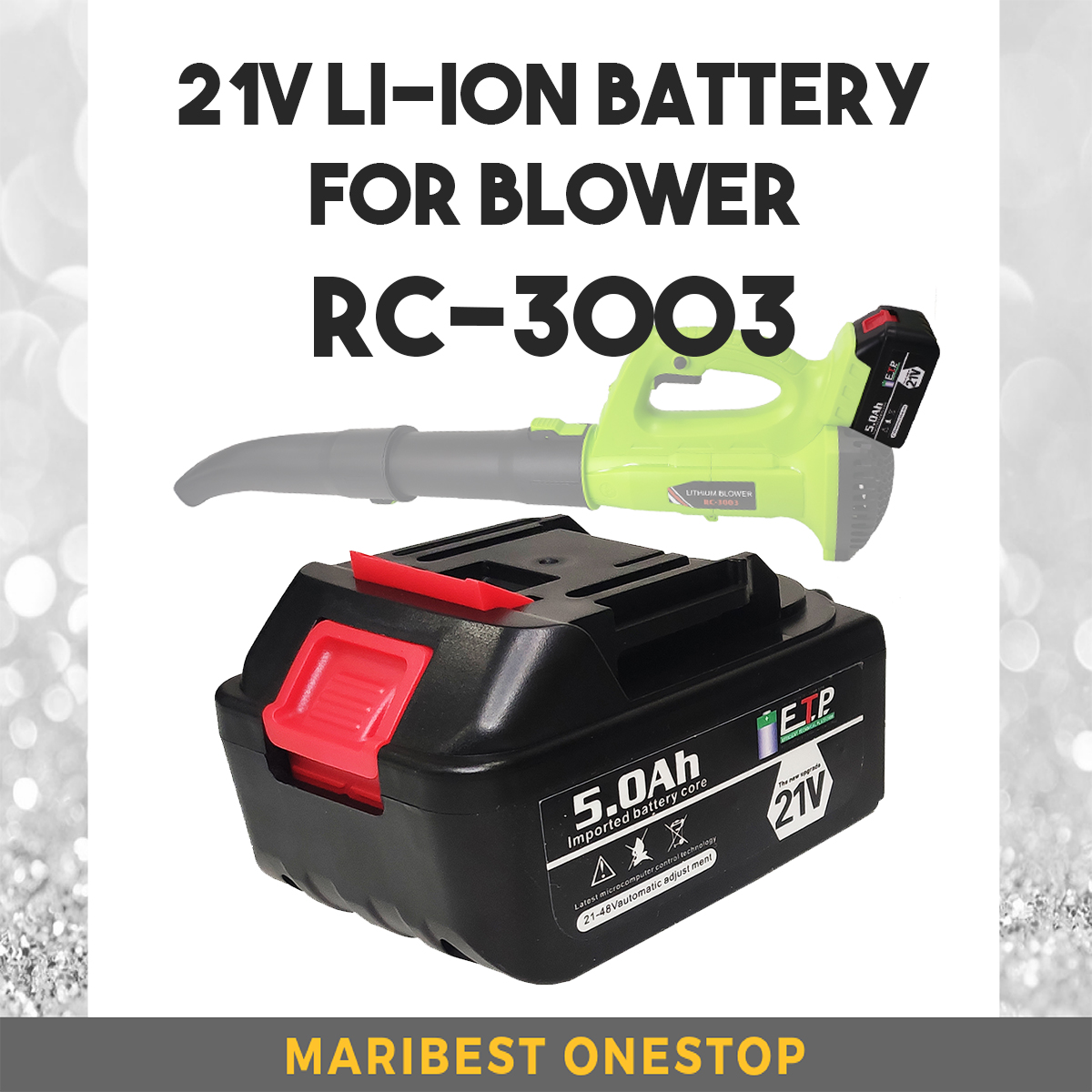21V 5.0Ah LiIon Battery Pack Only For Blower RC3003 Shopee Malaysia
