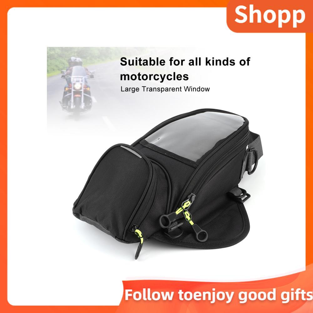 Duokon Waterproof Fuel Tank Bag,Magnet Navigation Saddlebag Large Transparent Window Motorcycle Backpack for All Kinds of Motorcycles 