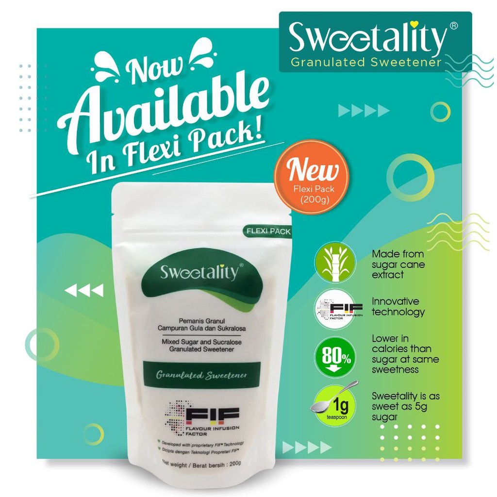 Buy Sweetality Low Calorie Granulated Sweetener Sugar Cane Extract Sweetality Hai O Sweetener No Calorie 200g Seetracker Malaysia