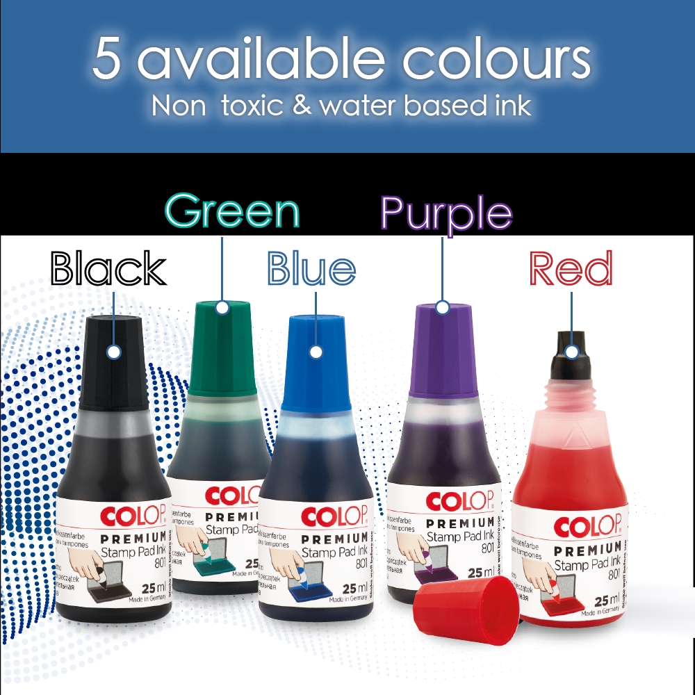 COLOP Refill Ink For SelfInking Stamp COLOP 801P Refill Ink Black