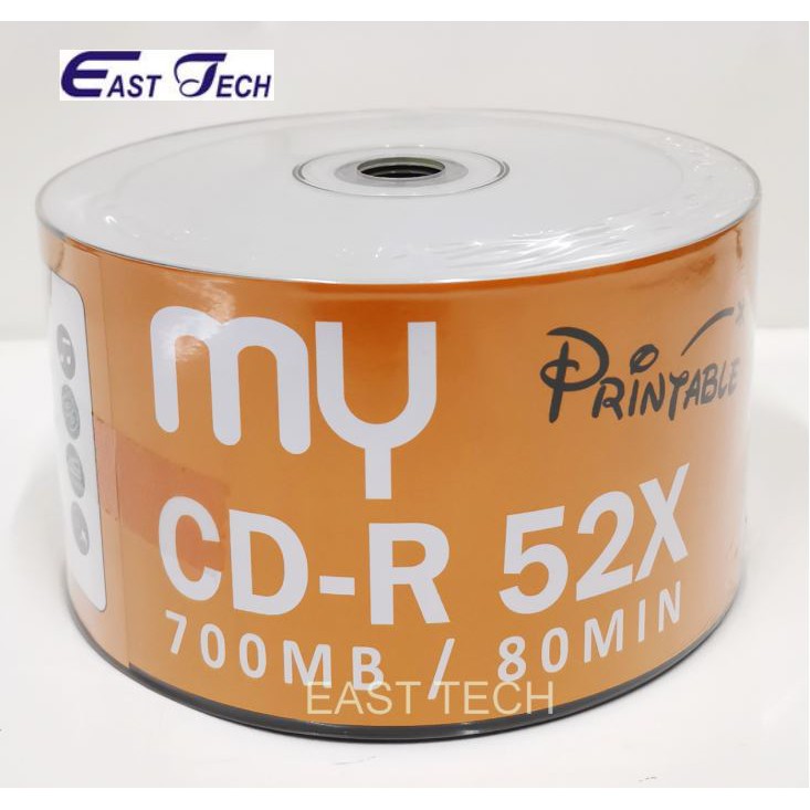 MY PRINTABLE BLANK CD CD-R / CDR DISC (50 PCS) | Shopee Malaysia