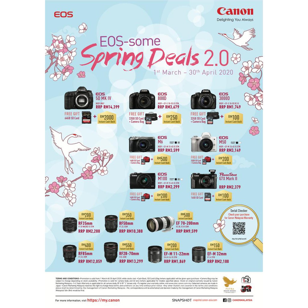 CANON EOS M50 WITH LENS 15-45MM (OFFICIAL CANON MALAYSIA) CANON M50 FREE CLIP MICROPHONE
