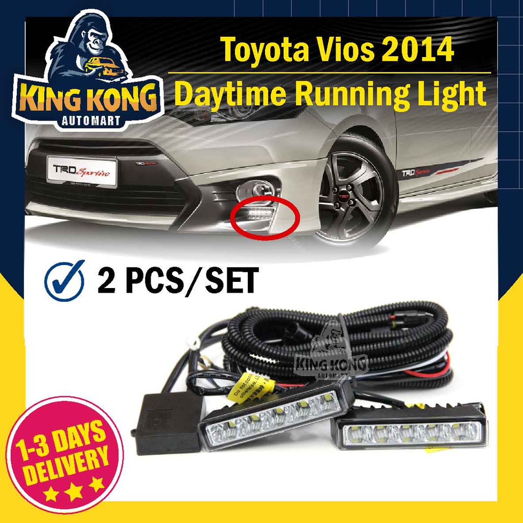 Toyota Vios 2014 DayLight DRL with Wiring Set | Shopee Malaysia