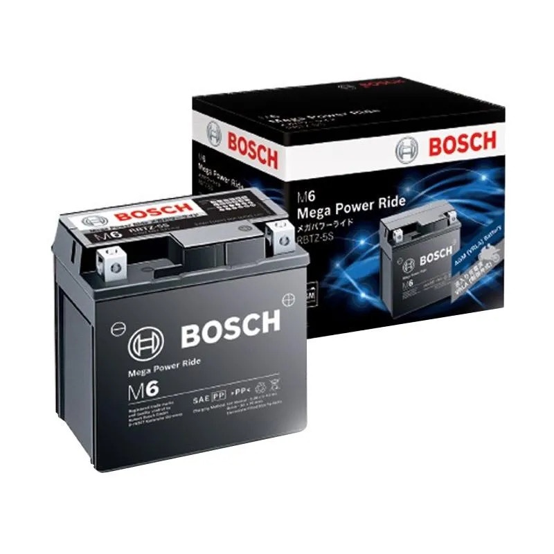 RBTZ-5S | BOSCH M6 MEGA POWER RIDE ] AGM Motor Battery BATERI MOTOSIKAL ...