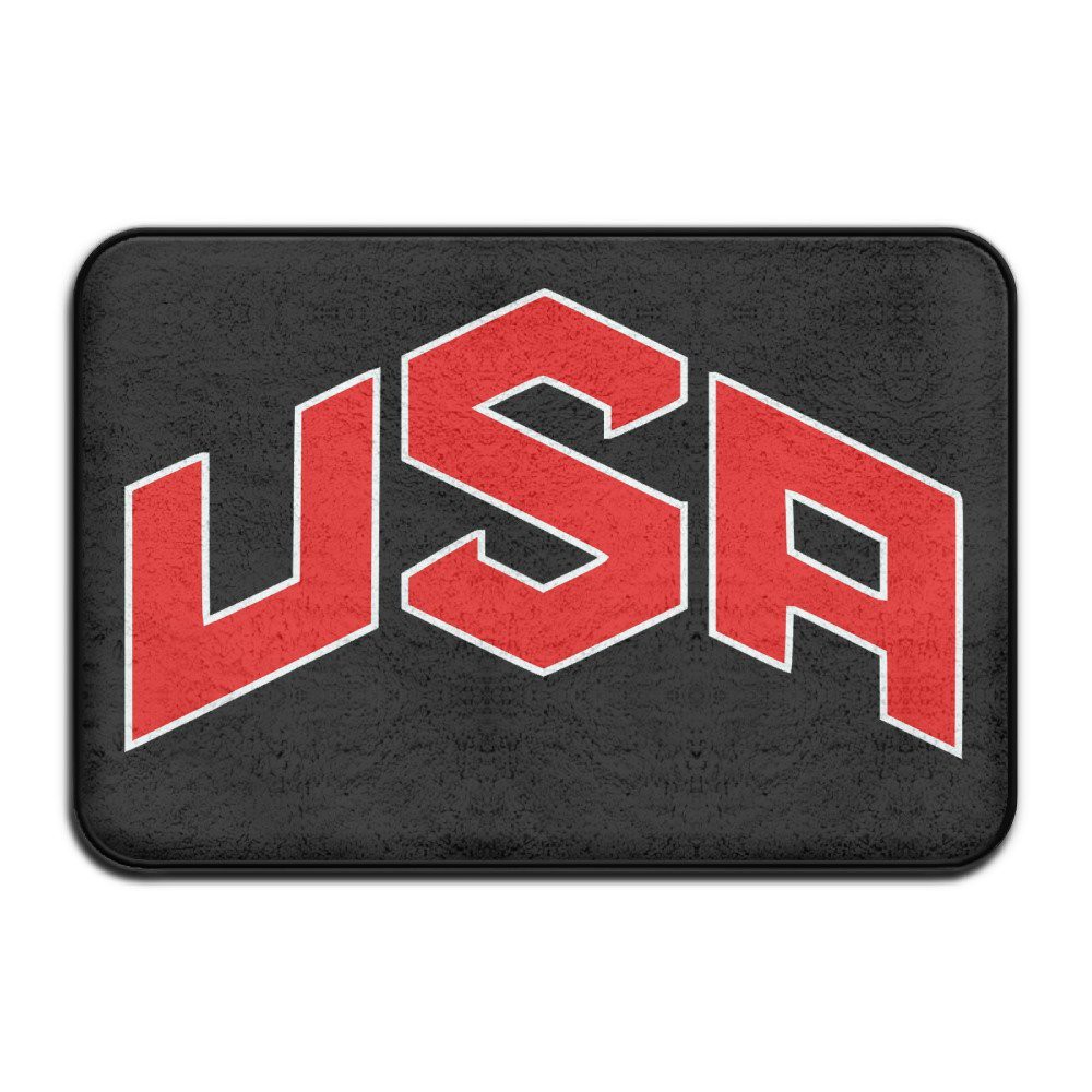 Red American Usa Logo Cool Doormats Outdoor Doormats For Front