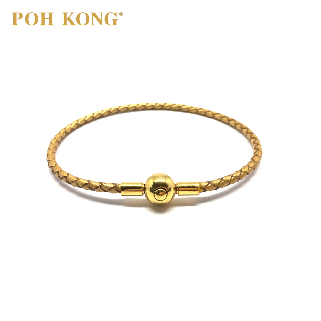  Poh  Kong  Leather Bracelet  with Copper Gold Shopee Malaysia