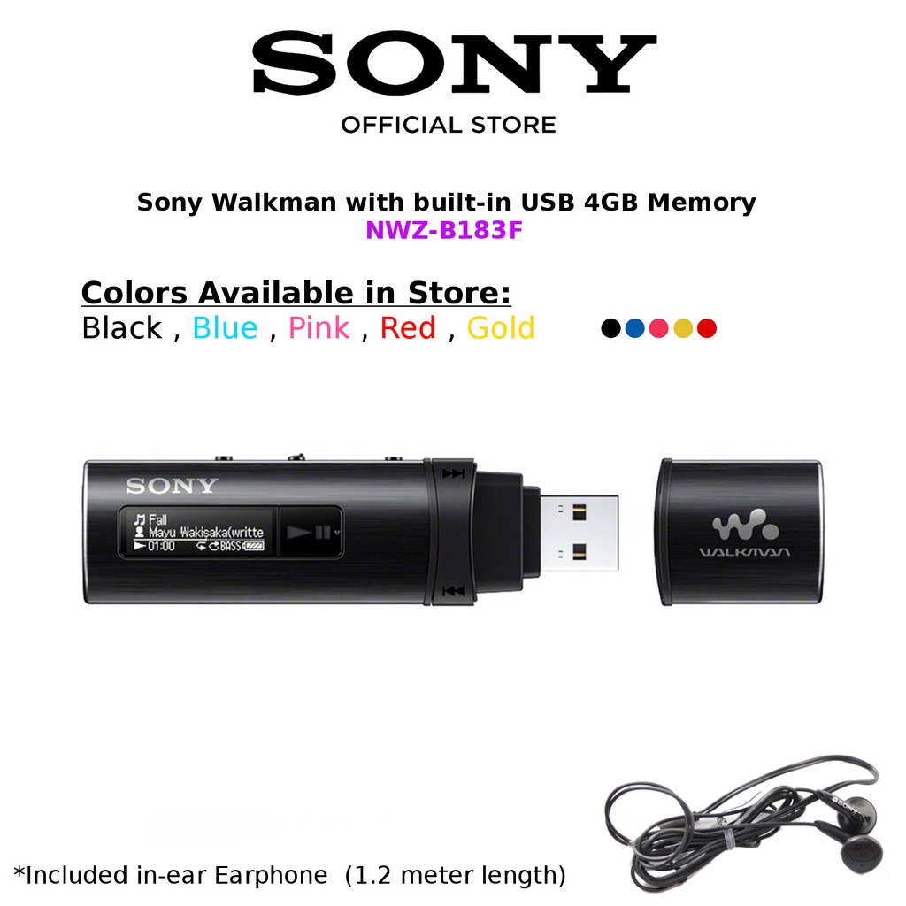 Sony MP3 Walkman Music Player with FM Radio (4GB) - NWZ ...