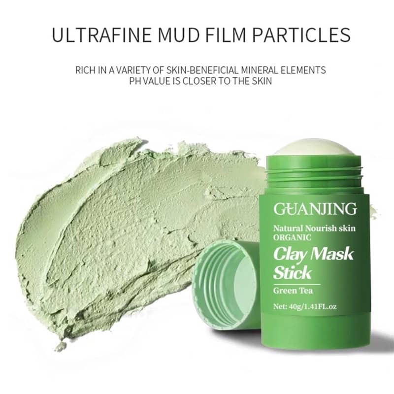 Green tea oil control guanjing halal solid mask cleansing mask mud mask