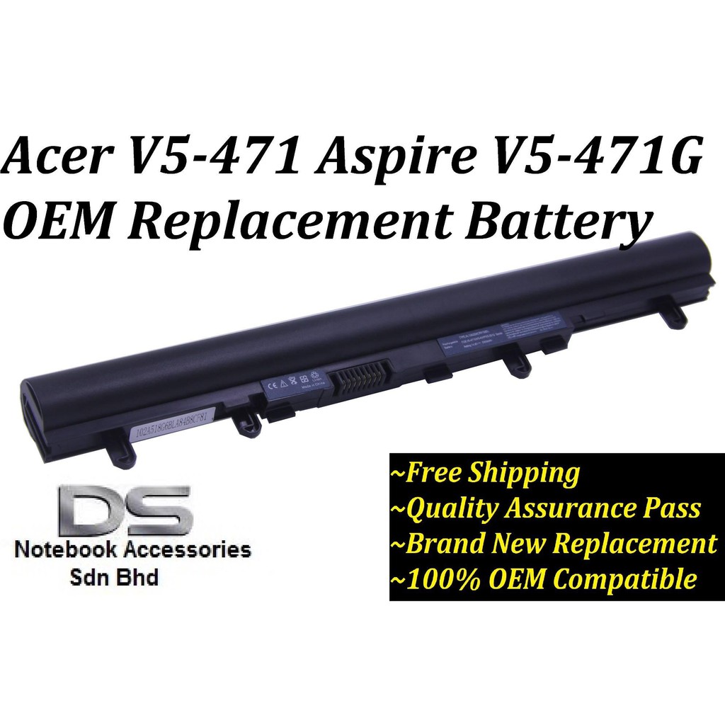 Replacement Laptop Battery For Acer Aspire E1 522 Acer V5 471 Battery Shopee Malaysia