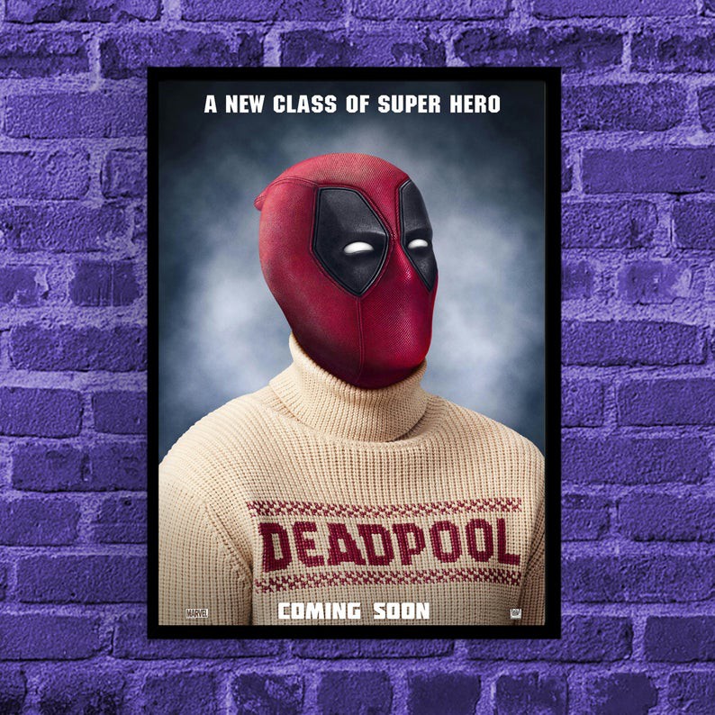 READY STOCKDeadpool Poster Film Ryan Reynolds 2018 Superheroes Movie Film Poster Wall Decor Iconic Marvel