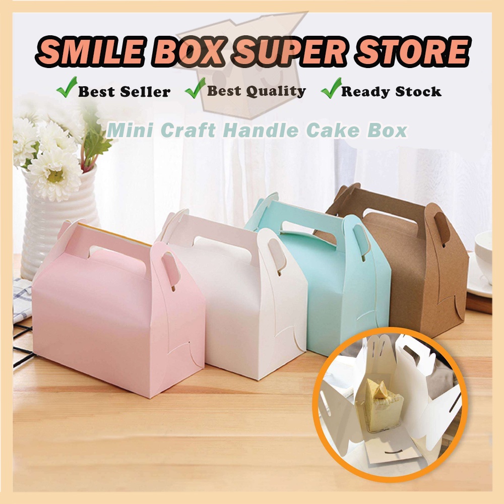 Mini Cake Box With Handle / Craft Paper Cake Box / Dessert Box / Pastry