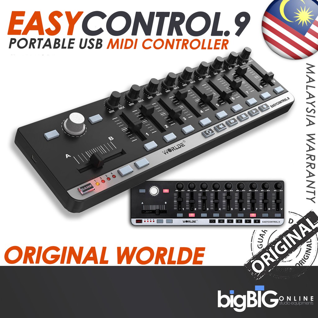 Worlde EasyControl.9 Portable USB MIDI Controller for music maker and ...