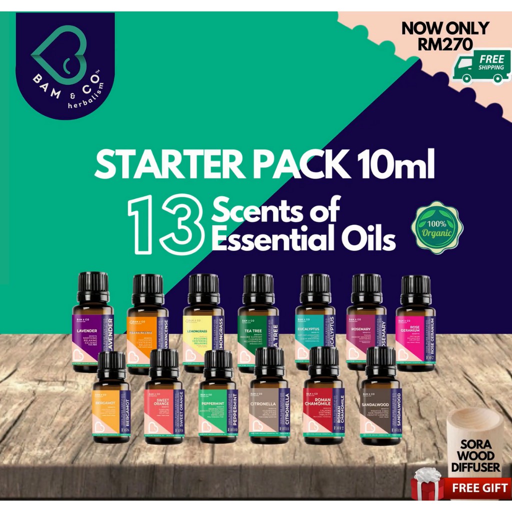 [FREE SORAWOOD / SHIPPING] BAM & CO. 13 TYPES ESSENTIAL OIL BAM & CO