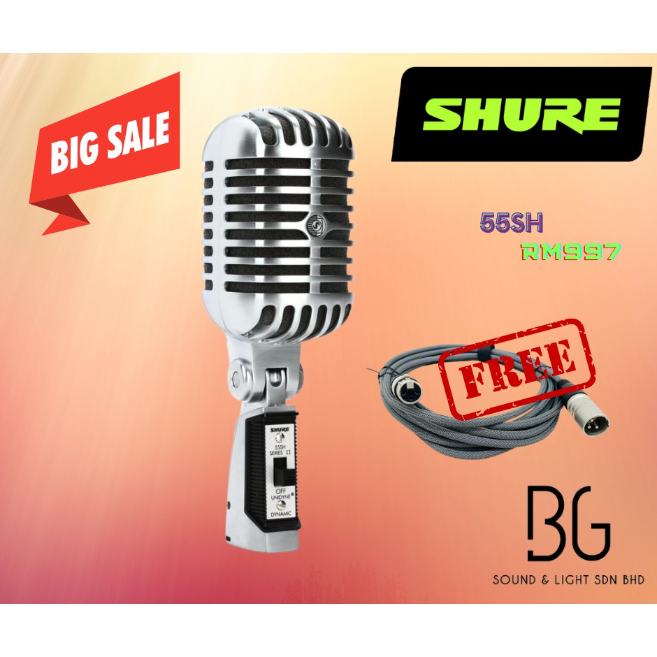 shure 55sh series ii Iconic Unidyne Vocal Microphone | Shopee Malaysia