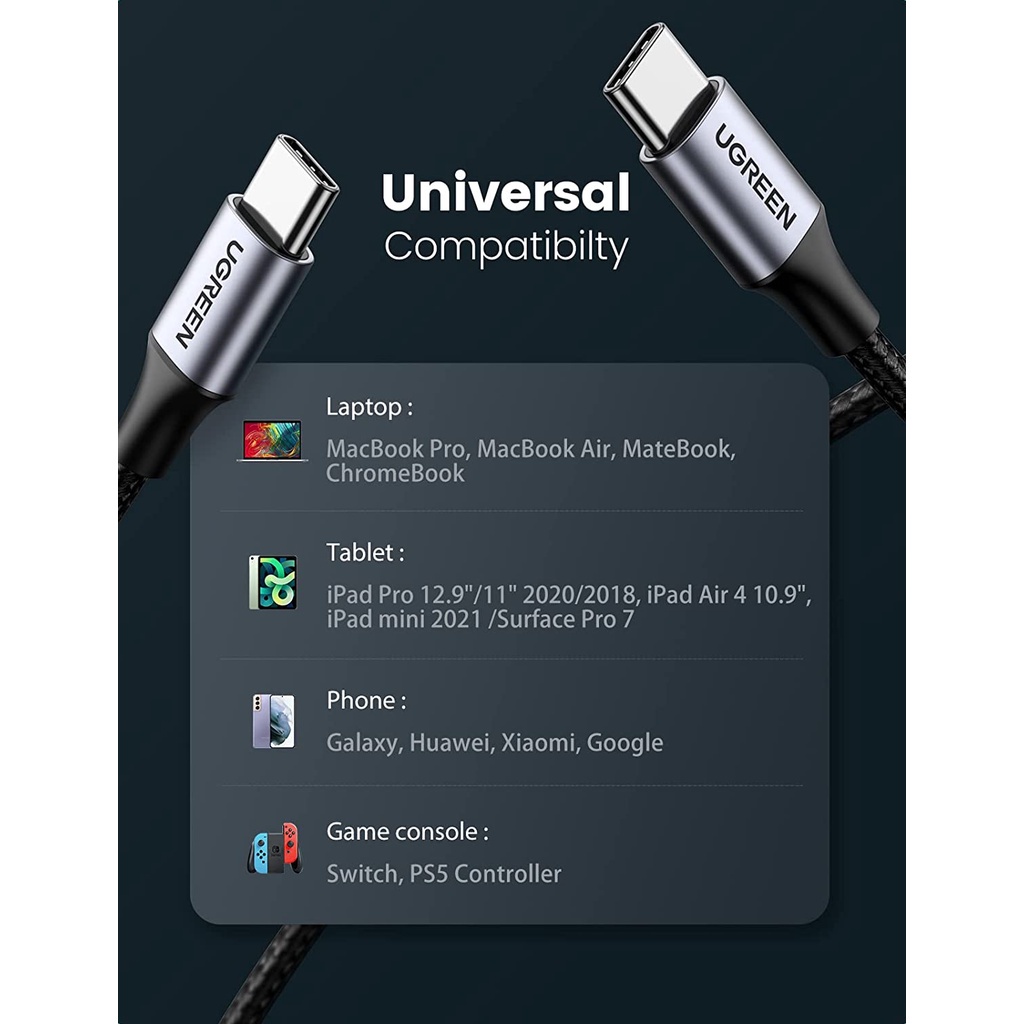 Light Up Usb C Cable Fast Charging 60w IHAO USB Type C To Type C Fast ...