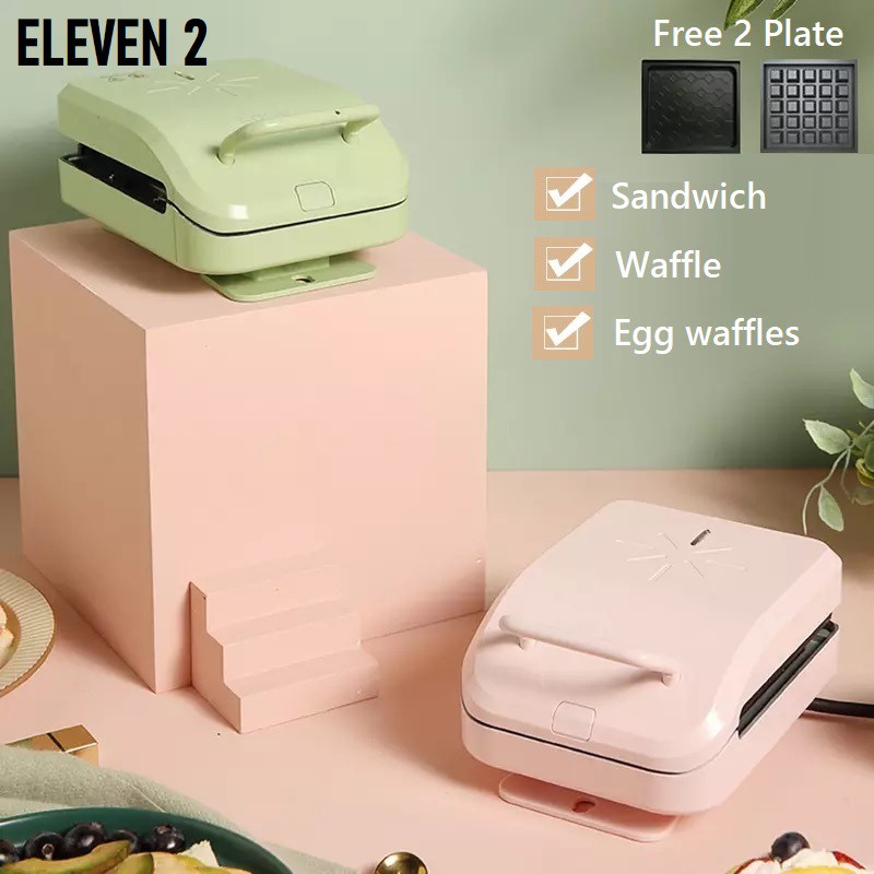 eleven2 Electric Sandwich Maker Waffle Maker Mini Grilling Panini Baking Plates Toaster Breakfast Machine For Home House