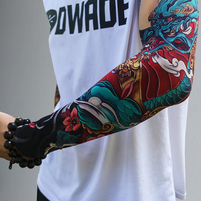 Arm Sleeves for Men & Women 1 Pair Sun UV Protective Long Tattoo Cover up Sleeve 