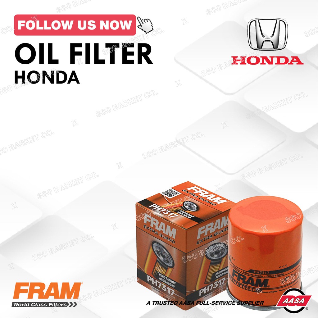 HONDA OIL FILTER CITY, CIVIC, ACCORD, CRV, FREED, ODYSSEY, BRV (FRAM