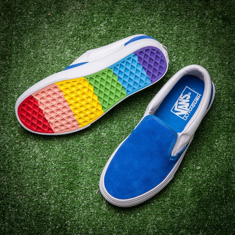 vans rainbow sole slip on