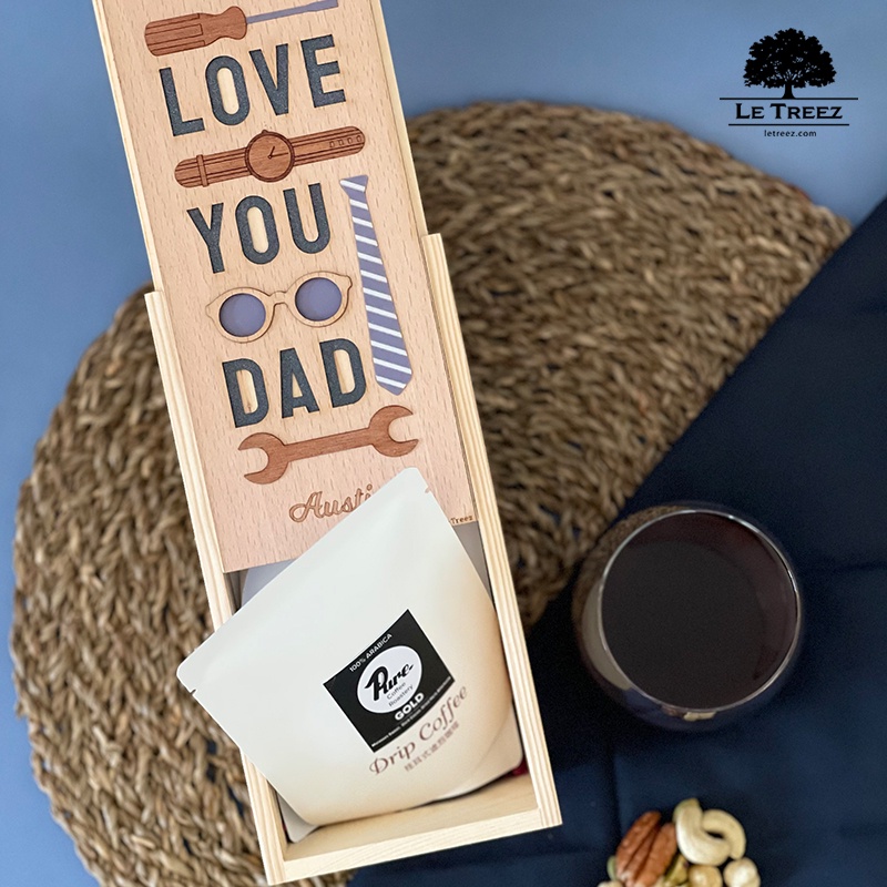 Father Day Ready Stock Malaysia Gift Box Storage Jewelry Wooden Packaging Coffee Wine Personalized Hadiah G