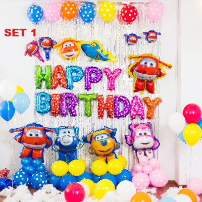 Super Wings Birthday Party Decoration Mega Set Boy Girl Shopee