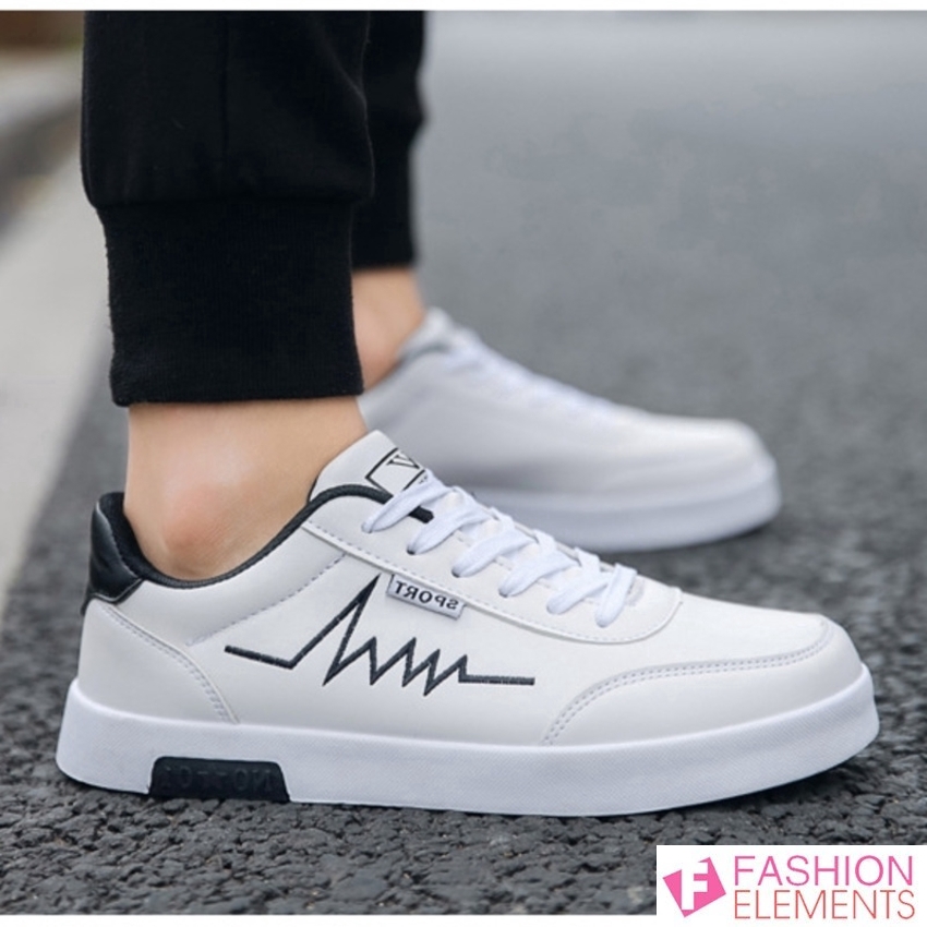 white flat shoes mens