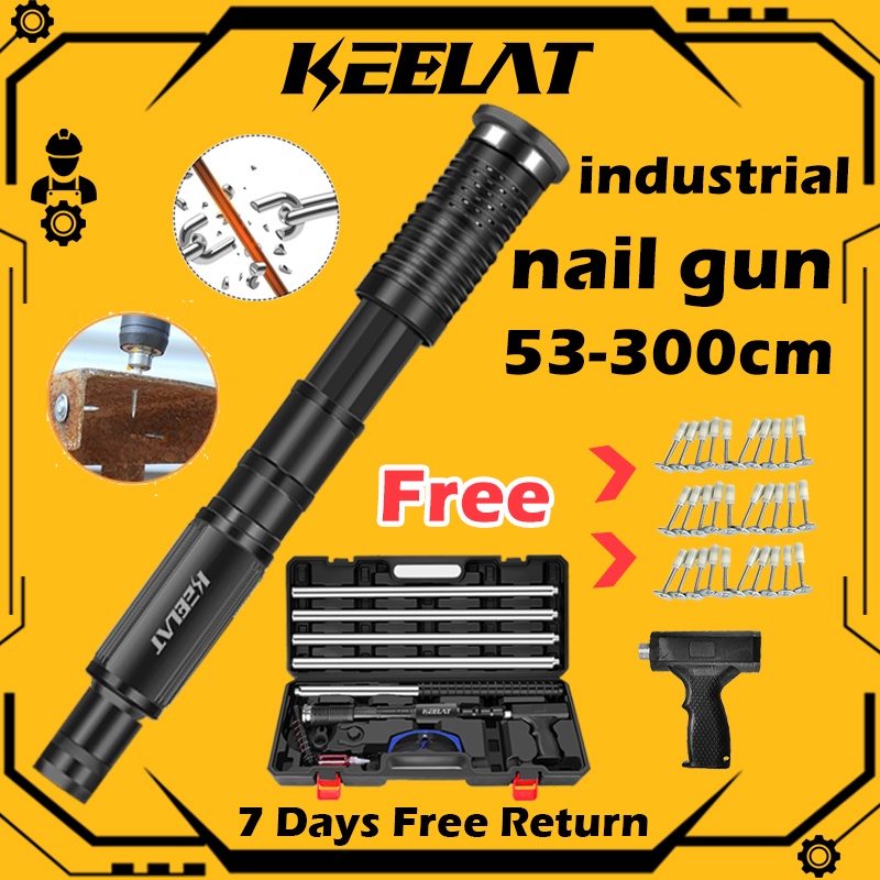 KEELAT Manual Steel Nails Gun Ceiling Artifact Tufting Gun Rivet Tool Concrete Wall Fastening