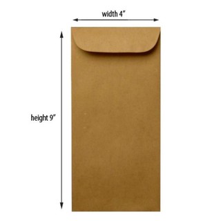 4" x 9" Brown Envelope 20 Sheets / Sampul Surat Coklat / 信封 | Shopee