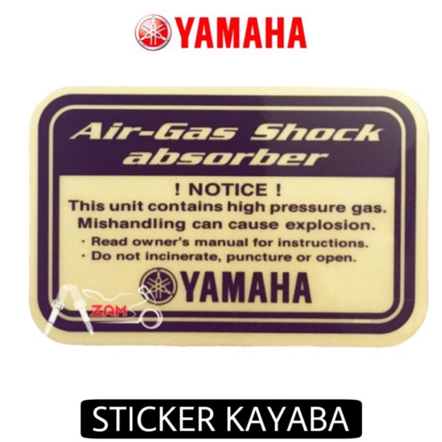 2 PCS / 1 PASANG STICKER ABSOBER / STICKER KAYABA 💯 ORIGINAL YAMAHA