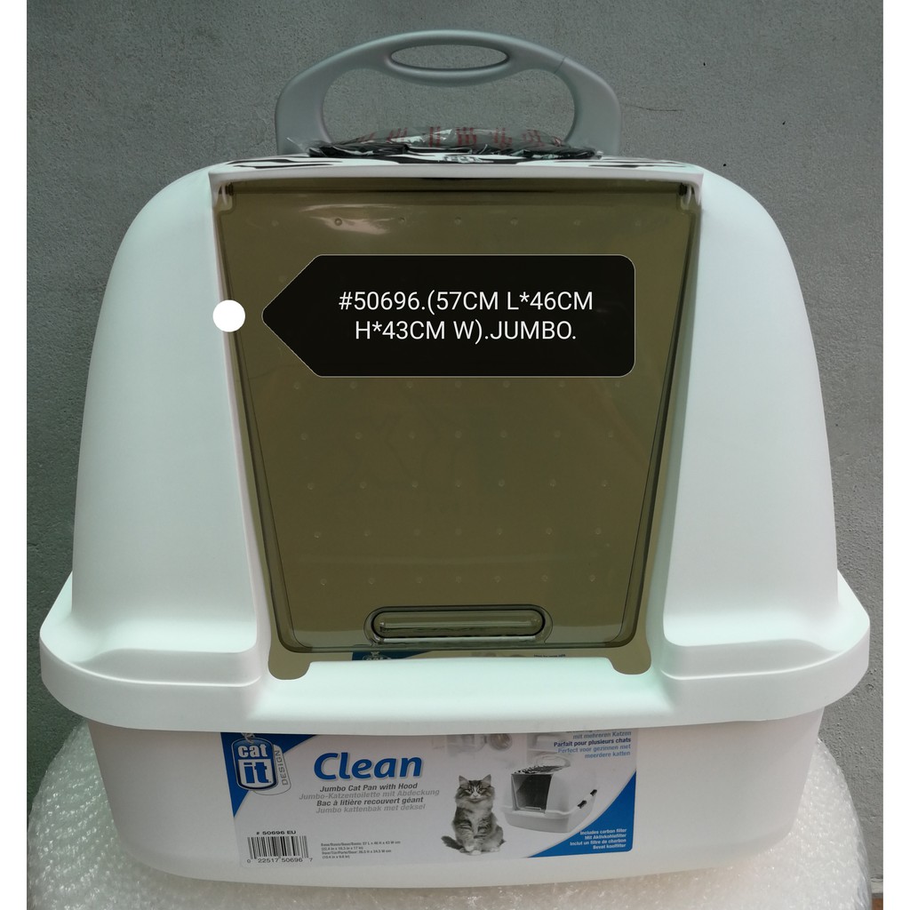 Schrijf een brief Korting Beschuldigingen Catit Jumbo Hooded Cat Litter Pan Box Toilet (57cm x 46cm x 43cm) | Shopee  Malaysia