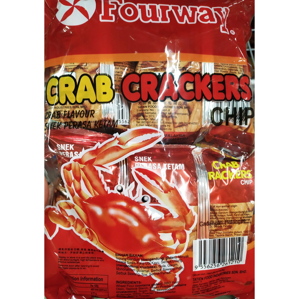 Sarawak Fourway Old Time Kids Party Snacks Crab Crackers Chip Cheese