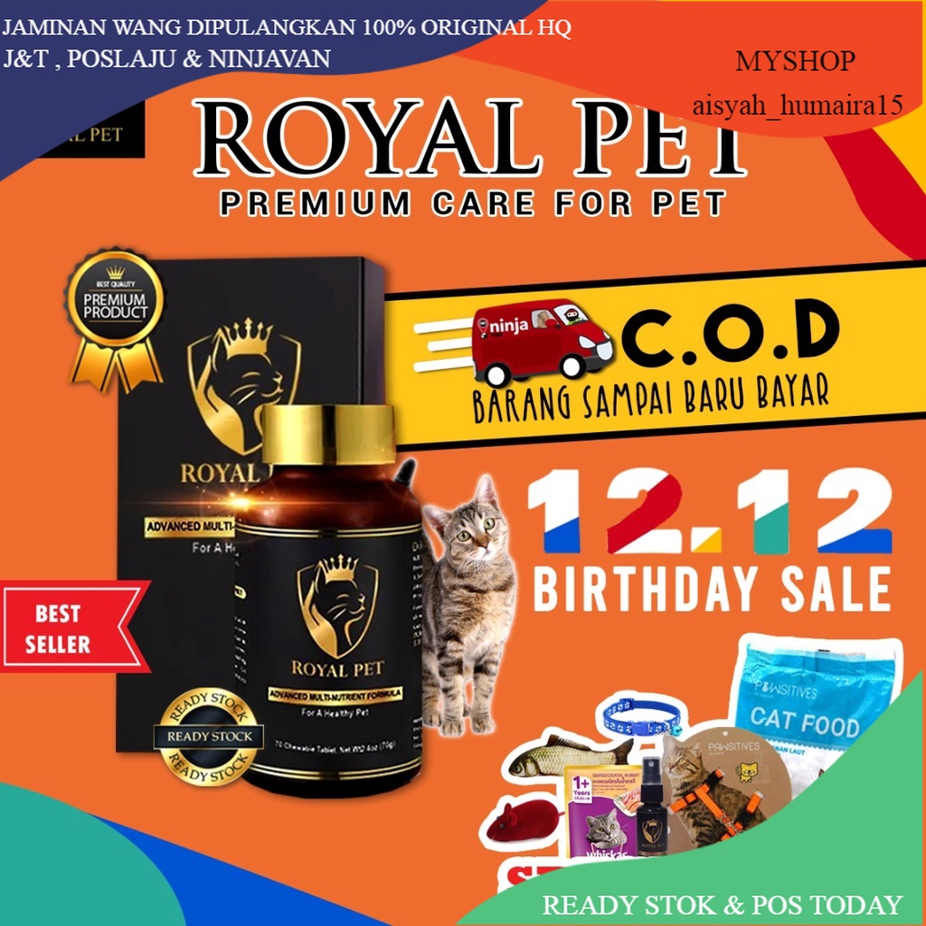  BIG SALE ROYAL PET VITAMIN KUCING , LEBAT BULU , GEMUK , KURAP