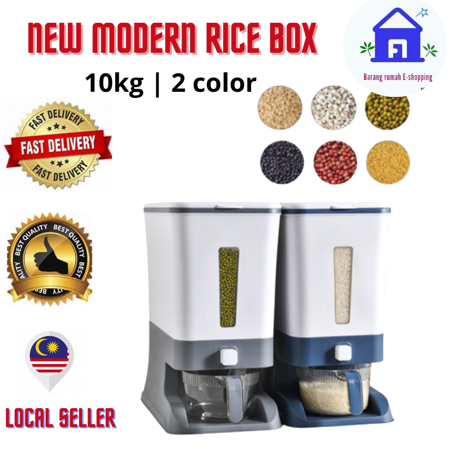 Rice Dispenser 10KG Automatic Rice Dispenser with Rinsing Cup Bekas