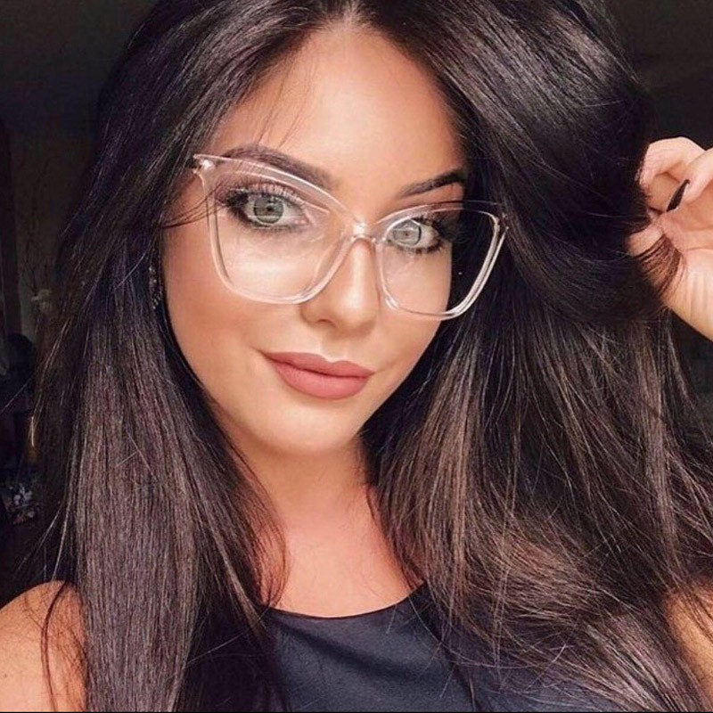 clear white glasses frame