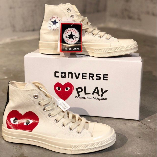 converse play white high top