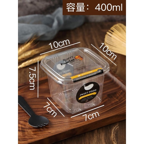 Square Cake Transparent Box Fruit cake box Square box Shopee Malaysia