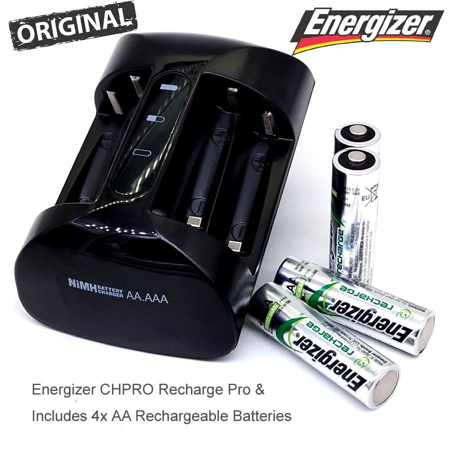 Original Energizer Recharge Pro Includes 4x AA Rechargeable Batteries Shopee Malaysia