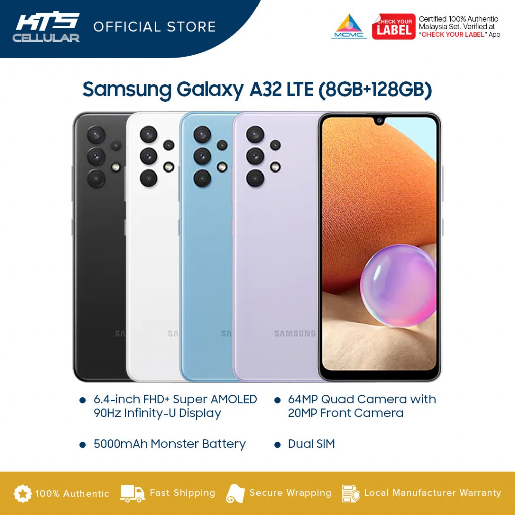 Samsung Galaxy A32 Lte Smartphone 8gb Ram 128gb Rom Shopee Malaysia