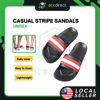 Casual Stripe Unisex Slide Sandals Shoes